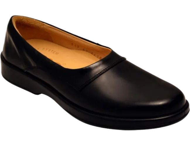 Esse Comfort Men's Leather Plain Toe Loafer - Black - view 1