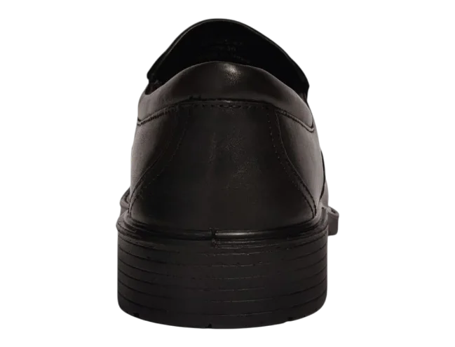 Esse Comfort Men's Leather Wide Width Moc Toe Slip-On - Black - view 5