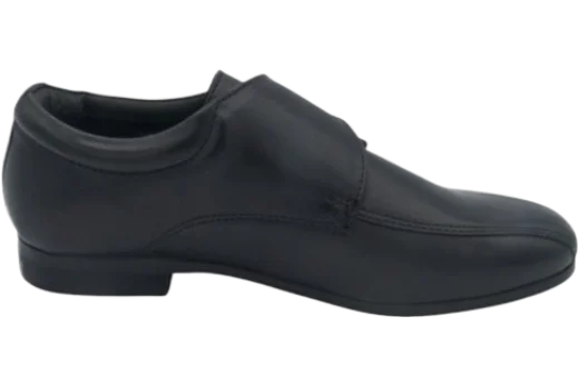 Benelaccio Boys' Leather Buckle Velcro Dress Shoes - Black - view 2