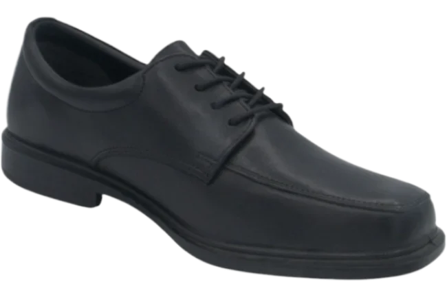 Benelaccio Boys' Leather Moc Toe Lace-Up Dress Shoes - Black - view 1