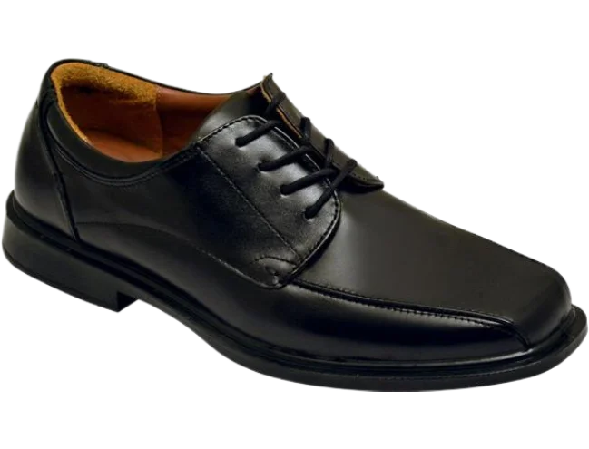 Wizfort Men's Leather Bicycle Toe Oxford - Black