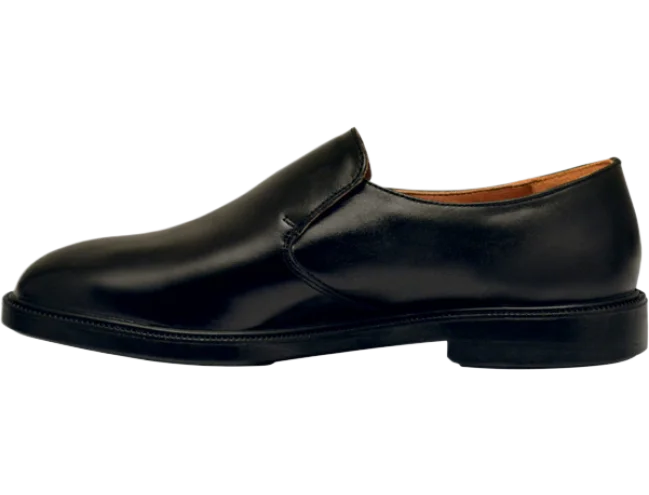 Wizfort Men's Leather Plain Toe Traditional Loafer - Black - view 4