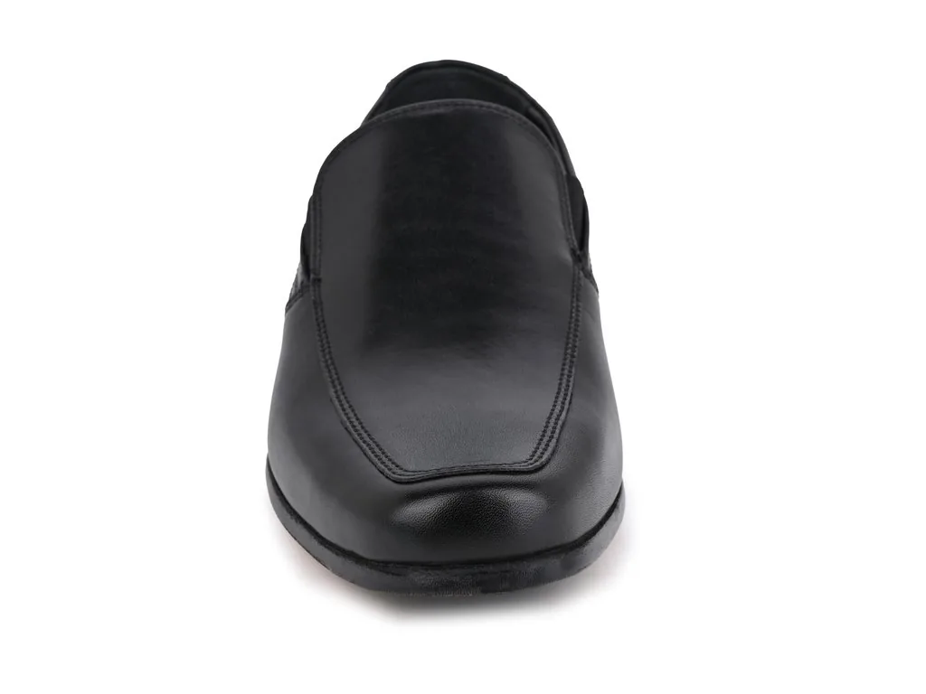 Esse Comfort Men's Leather Moc Toe Loafer - Black - view 4