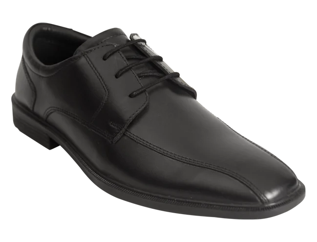 Wizfort Men's Leather Lightweight Bicycle Toe Oxford - Black